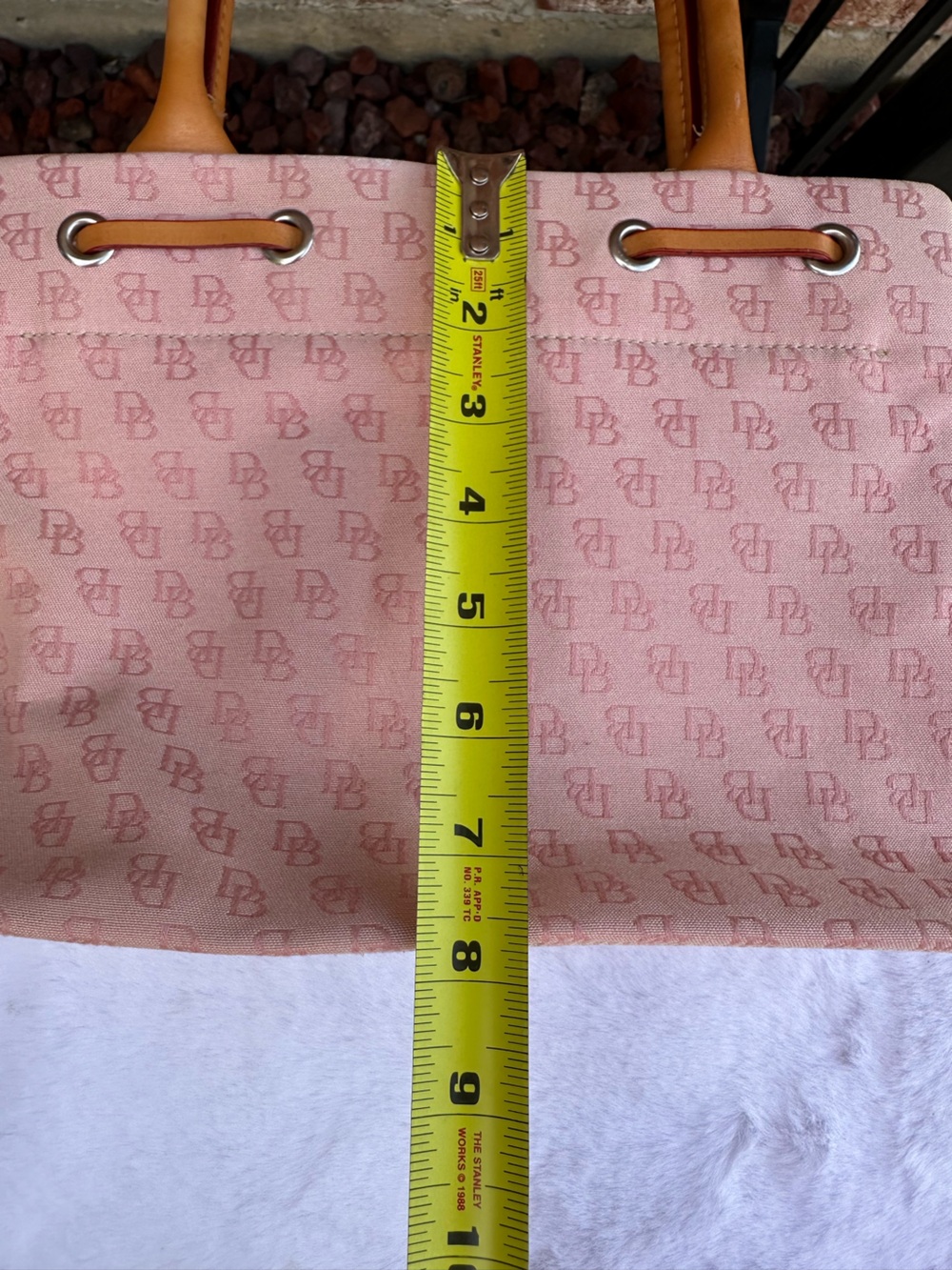 Dooney & Bourke Pink Signature Logo Tassel Tote Bag - Picture 9 of 16